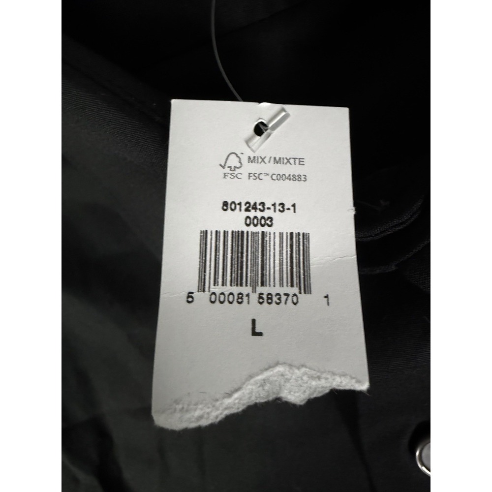 Banana Republic Men's Large Slim-Fit Wrinkle-Resistant Dress Shirt Black Stretch - Picture 5 of 9